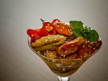 Mexilhões ao  vinagrete