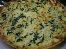 Quiche de ricota com espinafre