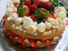 Naked cake de morango