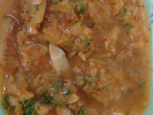 Filé de peixe na panela de pressão