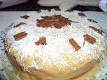 Bolo de coco com gotas de chocolate