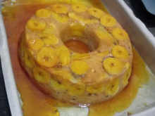 Pudim rápido de banana caturra