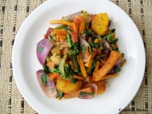 Refogado de legumes para yakisoba