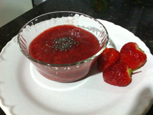 Geléia light de morango com chia