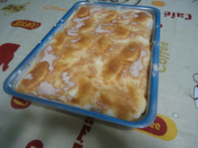 Bolo de maçã e canela com cobertura