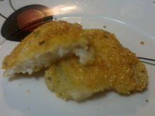 Filé de peixe à milanesa