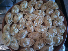 Barquete de frango com requeijão