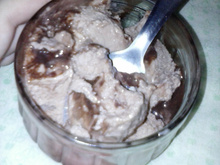 Sorvete de chocolate cremoso