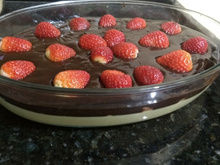 Delícia de morango com creme de ganache