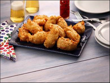 Bolinho de mandioca com atum