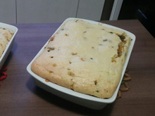 Bolo salgado de folhas e talos