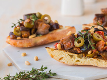 Antepasto com berinjela