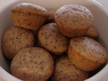 Mini Muffins de Limão com Semente de Papoula