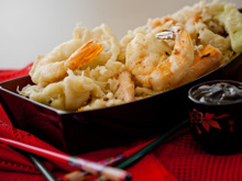 Tempura de camarão
