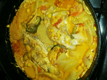 Peixe com creme de leite