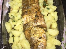 Corvina assada