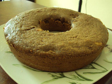 Bolo integral de banana com aveia e açúcar mascavo