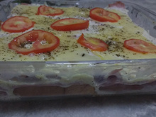 Sanduíche de forno tipo pizza