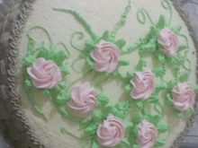 Bolo gelado de pêssego