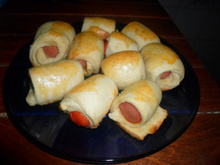 Enroladinho com salsicha