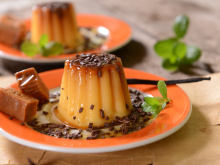 Panna cotta de doce de leite com chocolate