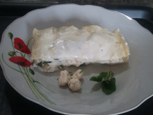 Lasanha de espinafre com limão siciliano