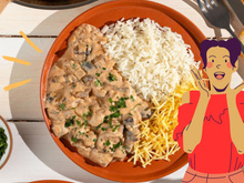 Esse strogonoff que aprendi com uma cozinheira vegana virou uma das minhas comidas preferidas: a receita é fácil e perfeita para um almoço diferente