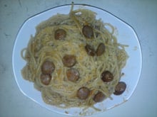 Macarrão com linguiça