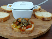 Bruschetta de beringela deliciosa