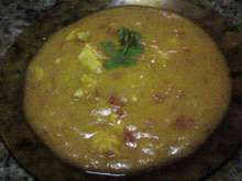 Sopa cremosa de frango