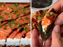 Adeus, delivery: sushi de preguiçoso de travessa do TikTok é a melhor receita para se mimar com um jantar especial