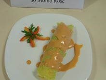 Canelone de acelga com frios