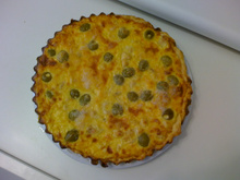 Quiche de frango com tomate seco