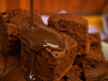 Bolo de café com chocolate