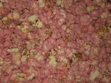 Pipoca com leite em pó colorida