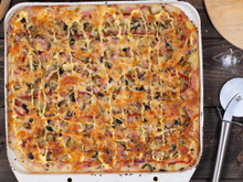 Lanche rápido de pão de forma - Pizza Fajuta