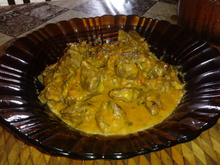 Carne com requeijão