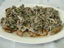 Escalopes de Mignon com Shimeji