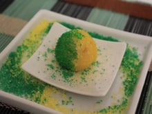 Brigadeiro verde e amarelo para a copa