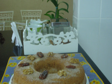 Bolo de maçã e nozes