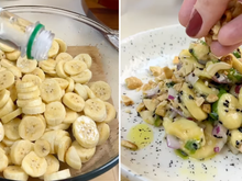 Essa receita de salada de banana só tem um problema: não comer a travessa toda de uma vez
