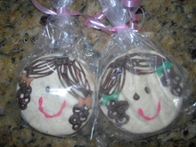 Biscoito de nata recheado e decorado da mamãe