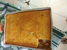 Bolo de milho com coco e leite condensado