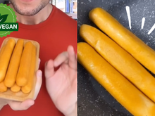 Salsicha vegana saudável (sem cenoura!) é perfeita para fazer aquele cachorro quente que todo mundo ama!