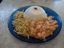 Camarão com requeijão