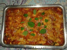 Lasanha de ricota e manjericão