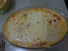 Fíle peixe com creme de milho