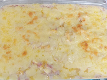 Macarrão ao molho branco com presunto