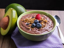 Creme de açaí com abacate