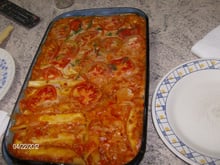 Lasanha de massa de pastel